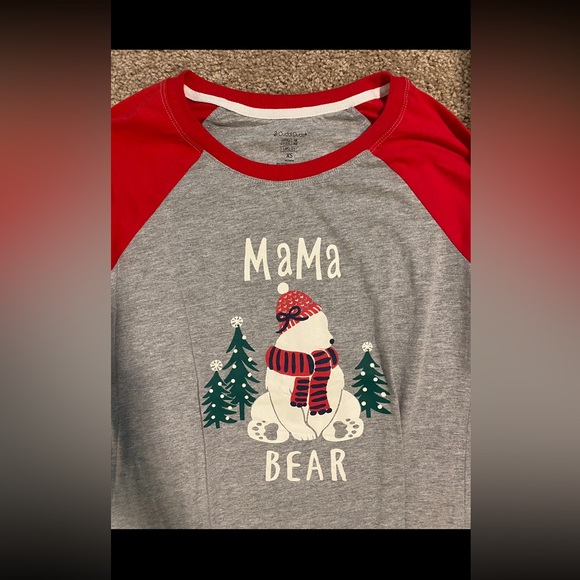 Cuddl duds Christmas pajama sets mama bear size XS Papa bear size L - Picture 3 of 6
